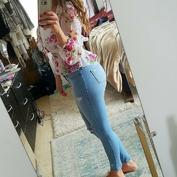 🌷Floral sheer blouse - Picture 2 of 7